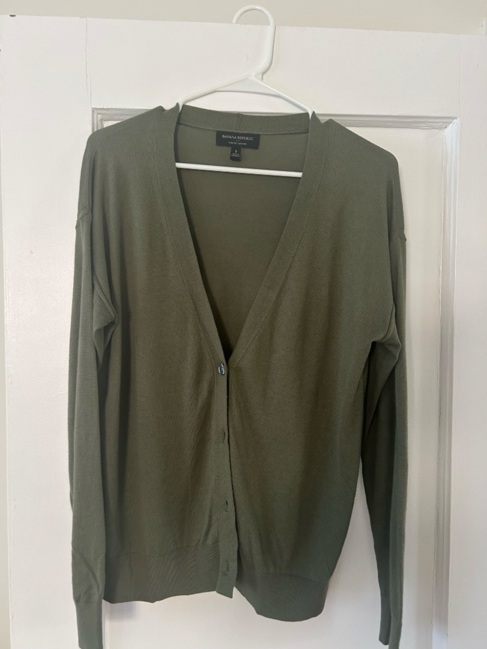 Banana Republic Forever Cardigan- Olive Green, Small